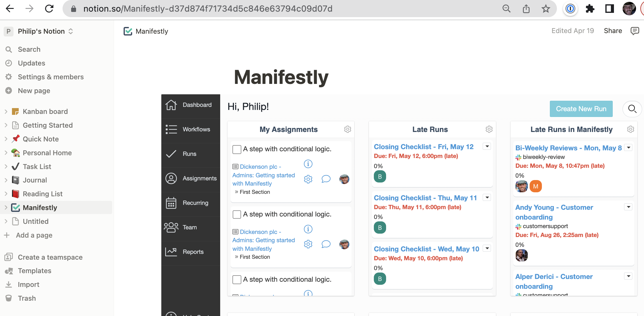 workflow example